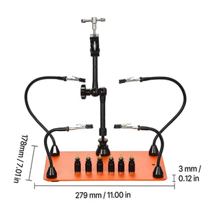 Magnetic Helping Hands Soldering Station Hot Air Gun Holder 6 PCB Holders