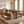 Walnut-Colored Rubber Wood Dining Set with Plastic Rattan