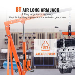 Hydraulic Long Ram Jack, 8 Ton Engine Hoist Cylinder