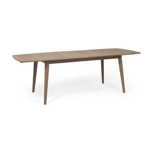Placidity Outdoor Expandable Dining Table with Slatted Tabletop and Tapered Legs