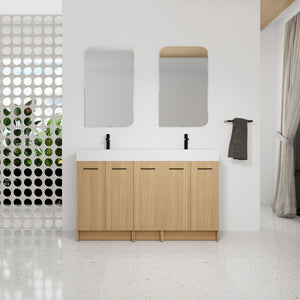 60" Double Sink Bathroom Vanity with Extra-Large Storage