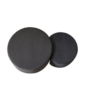 Modern Upholstered Round Coffee Table For Living Room (Set of 2)