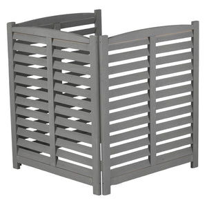 3 Panel Outdoor Wooden Air Conditioner Fence
