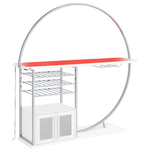 Casey - 2 Door Home Bar Storage Bar With Customizable Lighting - White