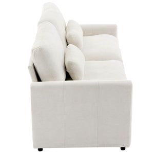 Cozy Upholstered Cushion Loveseat Sofa For Living Room