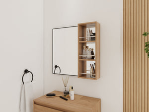 10'' Wall Mounted Bathroom Mirror Cabinet with Open Storage