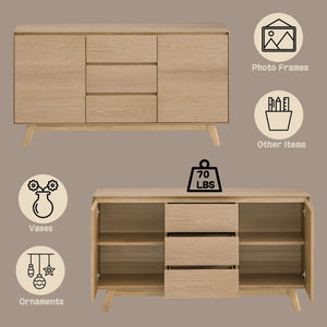 Kasem Server in Oak Finish