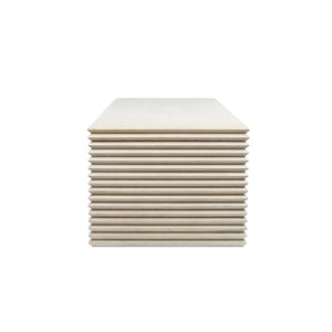 Veda - Geometric Waterfall Dining Table - White