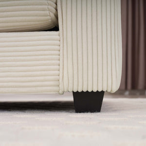 Classic Modern Comfortable Single Chair Deep Seat Sofa With Footstool