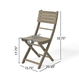 Positano - 4 Piece Foldable Chair Set in Gray