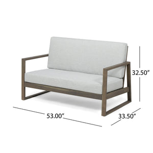 Belgian Loveseat & Coffee Table Set With Water Resistant Cushions