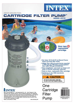 Intex Krystal Clear 1000 GPH Filter Pump & 15000 Gal Saltwater Chlorinator
