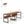 Double Desk For 2 With Bookshelves, 2 Person Workstation With Storage - Brown / Black