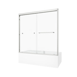55-60" W x 60" H Brushed Nickel Double Bypass Sliding Shower Door