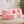 71-Inch Folding Sofa Bed in Pink Chenille with High-Density Foam