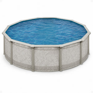 Aquarian Pools Khaki Venetian 18ft x 52in Outdoor Above Ground Swimming Pool