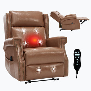Manual Recliner Chair  With Heavy Duty Motion Mechanism, 8 Vibrating Nodes And 3 Massage Modes For Living Room