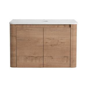 30" Wall-Mounted Bathroom Vanity with 2 Soft-Close Doors