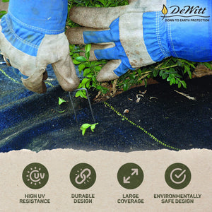 DeWitt P3 Pro 5 Commercial Landscape 5-Oz Weed Barrier Fabric, 3 x 250' (4 Pack)