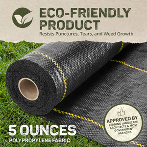 DeWitt P3 Pro 5 Commercial Landscape 5-Oz Weed Barrier Fabric, 3 x 250' (5 Pack)