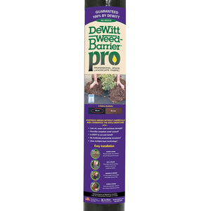 DeWitt Weed Barrier Pro 3 Ounce Landscape Fabric in Black, 4' x 100' (3 Pack)
