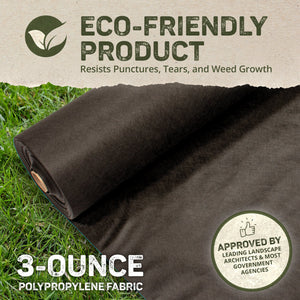 DeWitt Weed Barrier Pro 3 Ounce Landscape Fabric in Black, 4' x 100' (3 Pack) - TRAPSKI