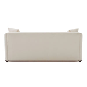 3 Seater Sofa With Wrap Around Armrests And Throw Pillows