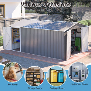 10x14 Ft Outdoor Metal Storage Shed
