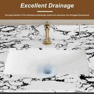 43"x22" Bathroom Vanity Top with Undermount Ceramic Sink and Backsplash