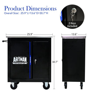 Movable Lockable Double Door Partition Storage Locker