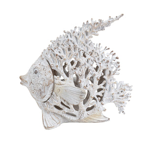 11x6.3x9.8" Decorative Polyresin Angelfish Sculpture