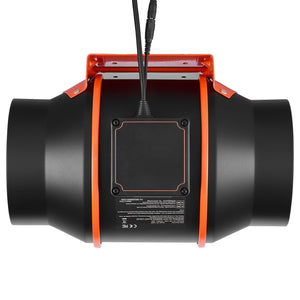 Inline Duct Fan with 402 CFM and 3-Speed Circulation