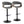 Vintage Mod - Mid Century Modern Adjustable Height Barstool With Swivel & Rounded T Footrest (Set of 2)