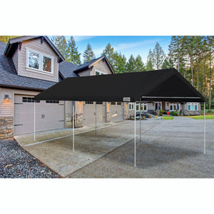 Caravan Canopy Domain 10 x 20 Foot Straight Leg Instant Canopy Tent Set, Black - TRAPSKI
