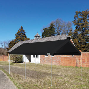 Caravan Canopy Domain 10 x 20 Foot Straight Leg Instant Canopy Tent Set, Black - TRAPSKI