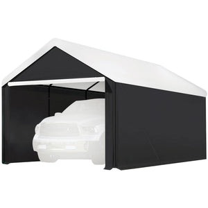 Caravan Canopy Domain 20x10 Foot Carport Tent Sidewalls, Black (Sidewalls Only)