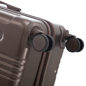 3 Piece ABS Spinner Wheel Luggage Set (Brown)