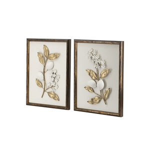 Set of 2 Distressed Brown Frame Decorative Accessories