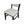 Dining Kitchen Side Chair With Curved Back Design (Set of 2) - Black / Gray
