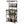 Fishing Rod Storage Rack With Pegboard, Rolling Tackle Organizer Cart - Black