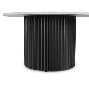 Coffee Table Set of 3 with Faux Marble Top and Metal Legs