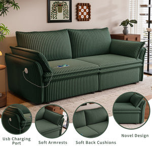 Multi-Functional 85-Inch Convertible Sofa Bed