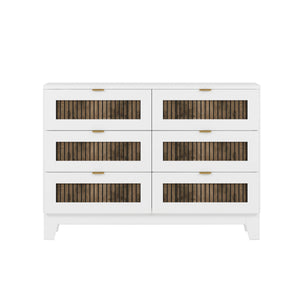 4-Pieces Bedroom Sets, Queen Size Farmhouse Platform Bed with Storage