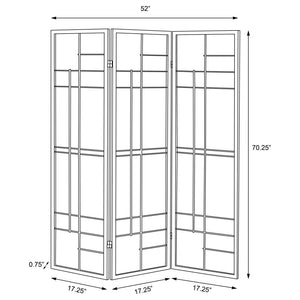 Colby - 3-Panel Folding Floor Screen - Brown / White