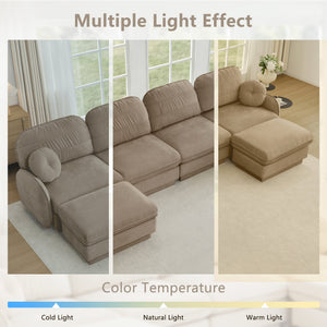 Chenille Cloud L-Shaped Loveseat Sofa