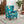 Modern Accent Chair with Retro Wood Legs - Floral
