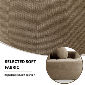 Round Sofa Bed with Memory Foam Sectional Couch for Living Room
