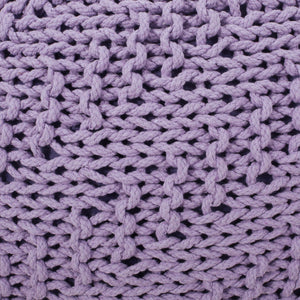 Bordeaux - Knitted Round Pouf Ottoman