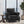 Contemporary Black PU Club Chair with Nailhead Trim and Rolled Armrests
