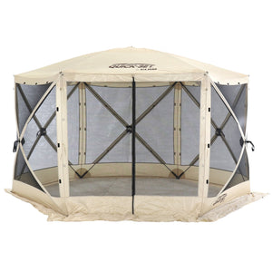 CLAM Quick-Set Escape 11.5 x 11.5 Foot Portable Outdoor Camping Shelter, Tan